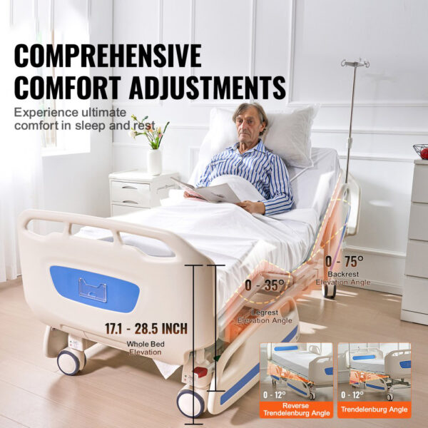 5 Function Full Electric Hospital Beds for Home Use