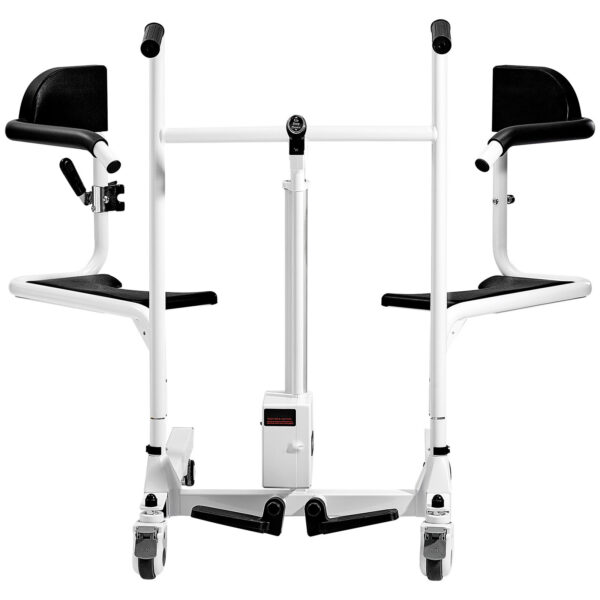 Electric Patient Lift Transfer Chair with 180° Split Seat, Adjustable Wheelchair